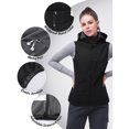 thumbnail image 4 of Off Road Ventures Women's Hooded Softshell Vest Lightweight Waterproof Sleeveless Fleece Lined Jacket Outerwear Cycling, 4 of 7
