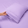 thumbnail image 3 of Extra Deep Pocket 4-Piece Bed Sheets Set , 18"-24" Super Deep Fitted Sheet, Fits High Profile Mattresses with Toppers, Hotel Luxury Soft Double Brushed Microfiber, Hypoallergenic - King, Lavender, 3 of 7