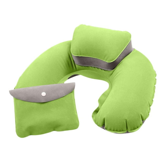 Almohada inflable portátil Shamjiam reposacabezas cuello en U