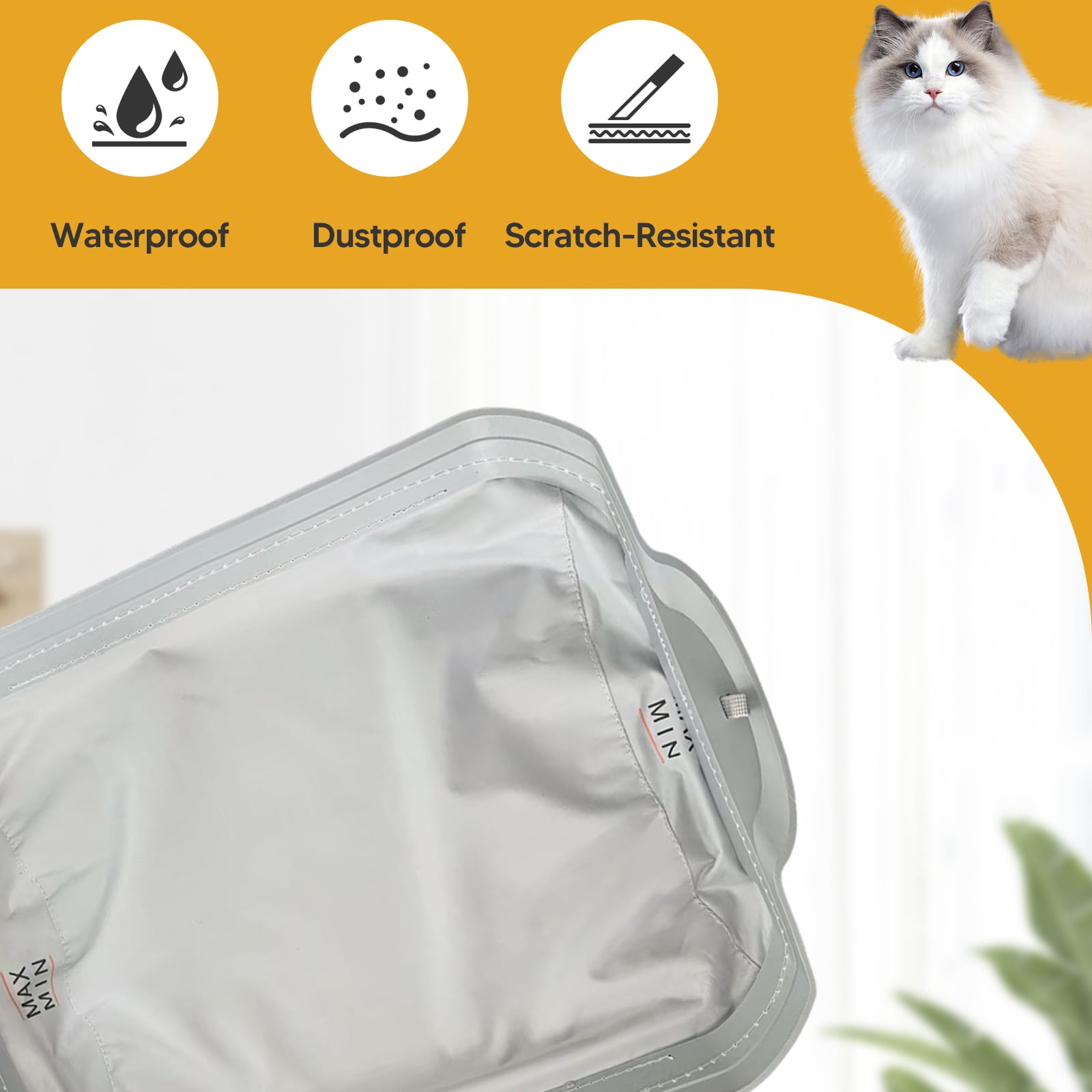 Cat Litter Box Mat Soft Cat Box Pad Automatic Cat Litter Mat Waterproof Triple Protection Fabric for Kitten Use