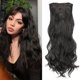 thumbnail image 1 of Typpkmm 7 Unids/Set 16 Clips ExtensióN De Cabello Negro Largo Liso Pelo Natural Ombre Peluca Fibra Resistente Al Calor Para Peinado De Mujer, 1 of 7
