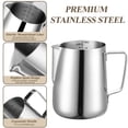 thumbnail image 4 of Remiawy Milk Frothing Pitcher, 600ml (20oz) Milk Frother Cup Stainless Steel Steaming Pitcher, Cappuccino Espresso Coffee Accessories Latte Art Barista Steam Pitchers Milk Jug Cup with Decorating Pen, 4 of 6