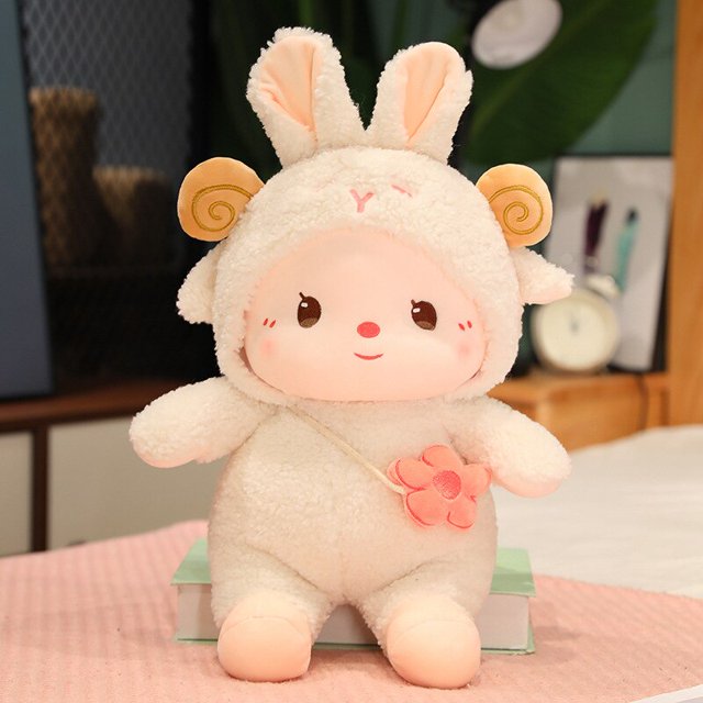 Conejo de peluche para niñas de 30-70CM, se convierte en cerdo, oveja, dinosaurio, juguete de peluche, elefante de Cosplay bonito y suave para niños zhangyuxiang LED