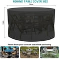 thumbnail image 2 of Waterproof Heavy Duty Round Table Cover, UV Protection, Outdoor Furniture Tent, Dustproof for 230cm Diameter Garden Dining Set, 2 of 7