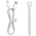 thumbnail image 2 of 1 Pack Reusable Cable Ties 7.87 Inch,Adjustable Multi-Color Cord Ties and Cable Straps for Wire Management,Hook and Loop Cord Organizer for Electronics, Desk,Strong Grip Zip Tie Alternative(White), 2 of 5