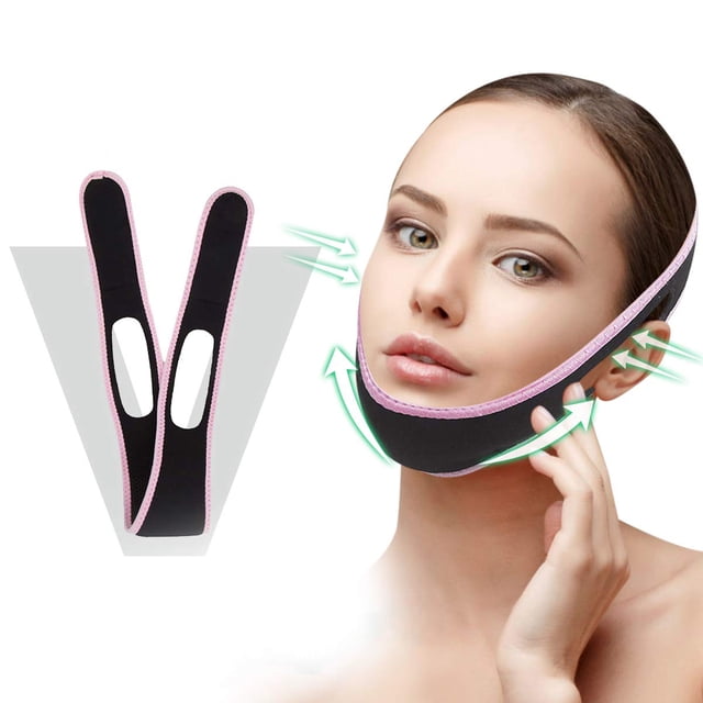 Cinturón adelgazante facial Reiche, cinturón de estiramiento facial, reductor de papada, correa de mentón con elevación en forma de V, cinturón antiarrugas para mujeres y hombres, elimina la flacidez