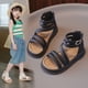 thumbnail image 5 of Zapatos casuales para niñas, sandalias romanas de caña alta, zapatos de playa, zapatos de verano para niños con suela blanda antideslizante, 5 of 6