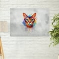 thumbnail image 2 of Watercolor Drip Abyssinian Pop Art Colorful Portrait Artwork Horizontal Matte Canvas Poster Cat Lover Kitten Owner Gifts Wall Art Home Decor - 01009, 2 of 5