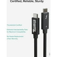thumbnail image 5 of Plugable Thunderbolt 4 Cable [Thunderbolt Certified] 3.2ft USB4 Cable with 100W Charging, Single 8K or Dual 4K Displays, 40Gbps Data Transfer, Compatible with Thunderbolt 4, USB4, Thunderbolt 3, USB-C, 5 of 7