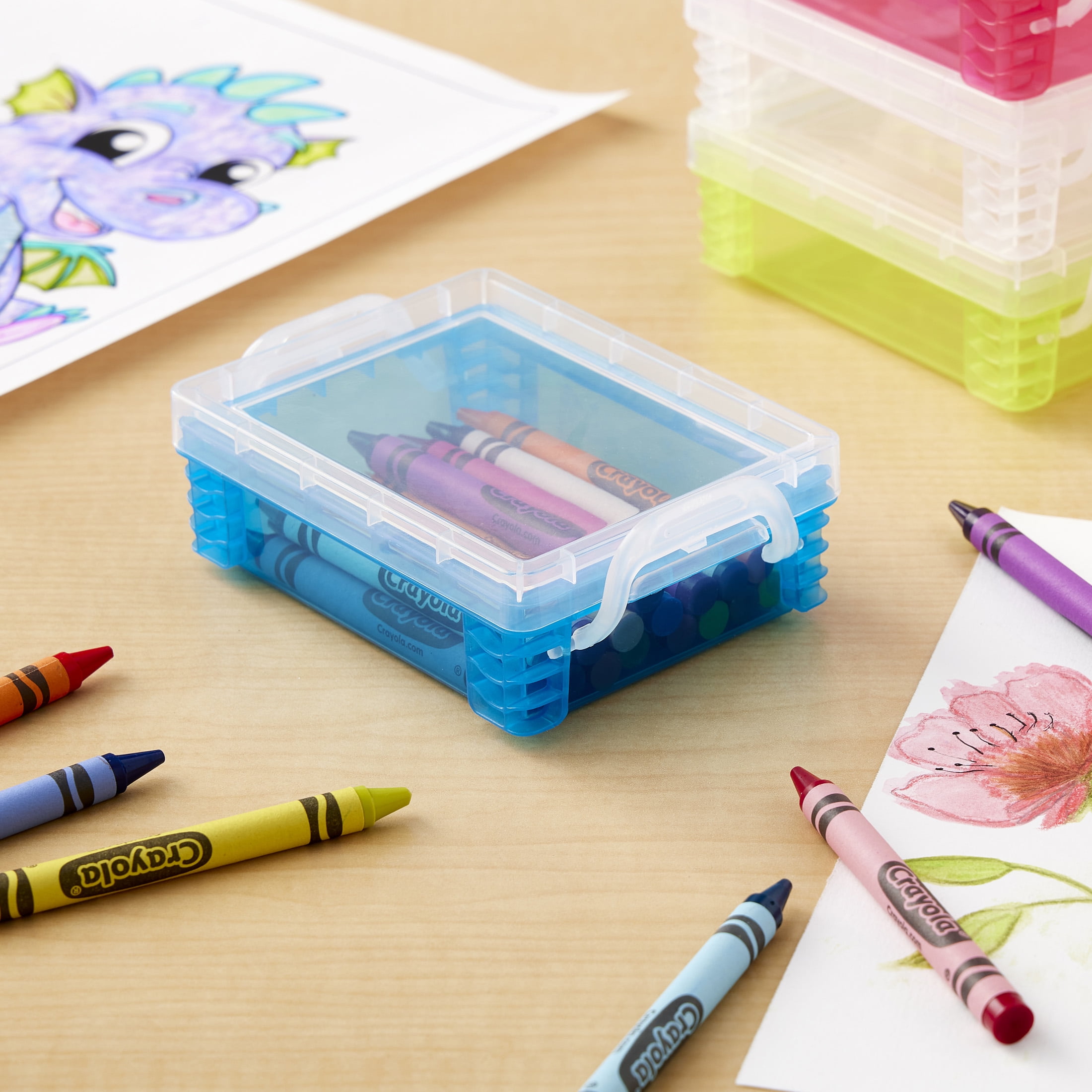 Simply Tidy Teal Stacking Crayon Boxes (36 Count)