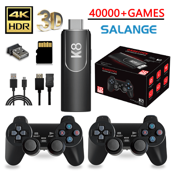 Salange K8 2.4G Wireless Controllers External Retro Game Stick. 64G