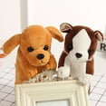 thumbnail image 3 of Estuche para lápices de peluche súper lindo para niños con diseño de perro, portalápices para estudiantes, color amarillo., 3 of 5