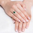 thumbnail image 2 of GemsNY May Birthstone - Celtic Prong Set Marquise Emerald Ring with Prong Set Diamonds For Women (Grade - AA | 1.14cttw), 2 of 4