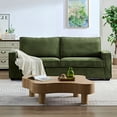 thumbnail image 3 of Kevinplus Corduroy Sofa, 87.4 inch Modern Design Sofa with Cup Holder and Storage Bags, Deep Seat Sofa Couch,Comfy Couch for Living Room,Apartment,Green, 3 of 9