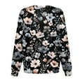 thumbnail image 3 of SAATLERI Long Sleeve Scrub Jackets for Women Stretchy Single Breasted Working Shirts Fun Floral Printed Nursing Working Uniform Cardigan Scrubs Top with Pockets, 3 of 3