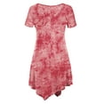 thumbnail image 2 of Made by Johnny Women's Short Sleeve All Over Tie-Dye Tunic Top XXL CORAL, 2 of 6