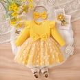 thumbnail image 2 of Bovxnpu Spring Girls Dresses, Girls Long Sleeve Round Neck Graphic Bow Fall Winter Dress Girls Midi Dress Sundress, 2 of 8