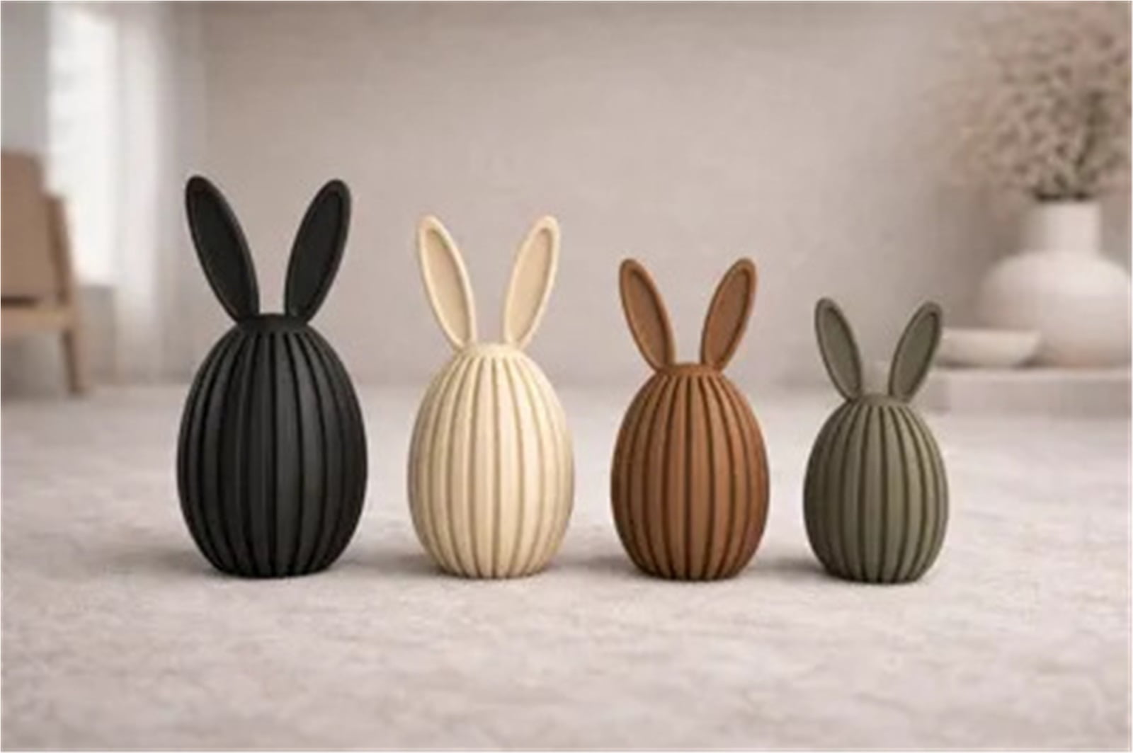 4PC Japandi Easter Egg Ears - Classic Modern Decorative Style Parts 3D Printed Gift