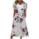 thumbnail image 2 of ICHUANYI Clearance Fashion Women Casual Sexy Round Neck Printing Summer Short Sleeve Pockets Dress(Red, L) ICHUANYI WER2023080703884, 2 of 5