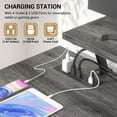 thumbnail image 5 of Homieasy Reversible L-Shaped Gaming Desk with Power Outlet & LED Light Strip, Home Office Computer Desk with Monitor Stand, File Drawer and Workstation,Gray Oak, 5 of 7