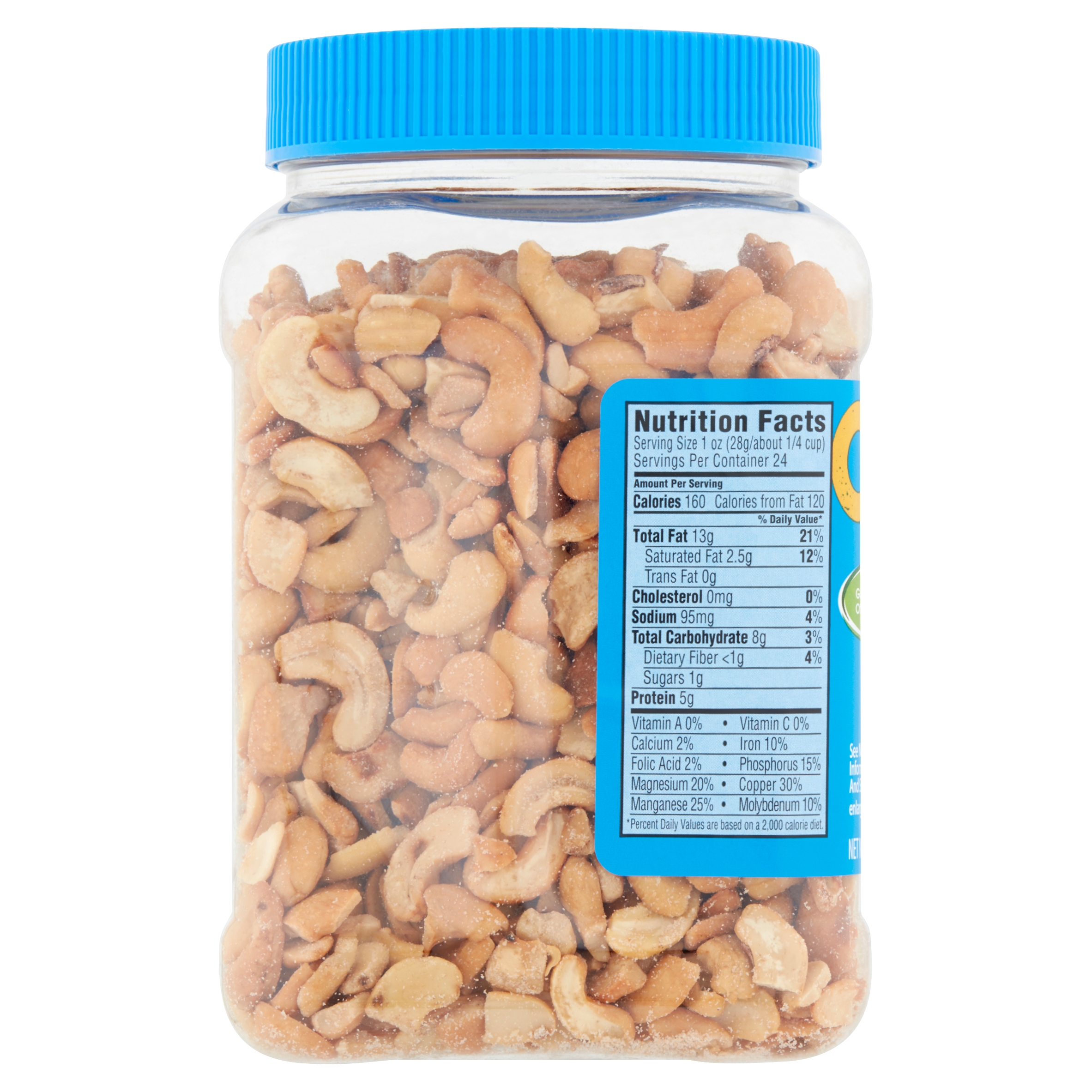Great Value Roasted & Salted Cashew Halves & Pieces, 24 oz - image 3 of 9
