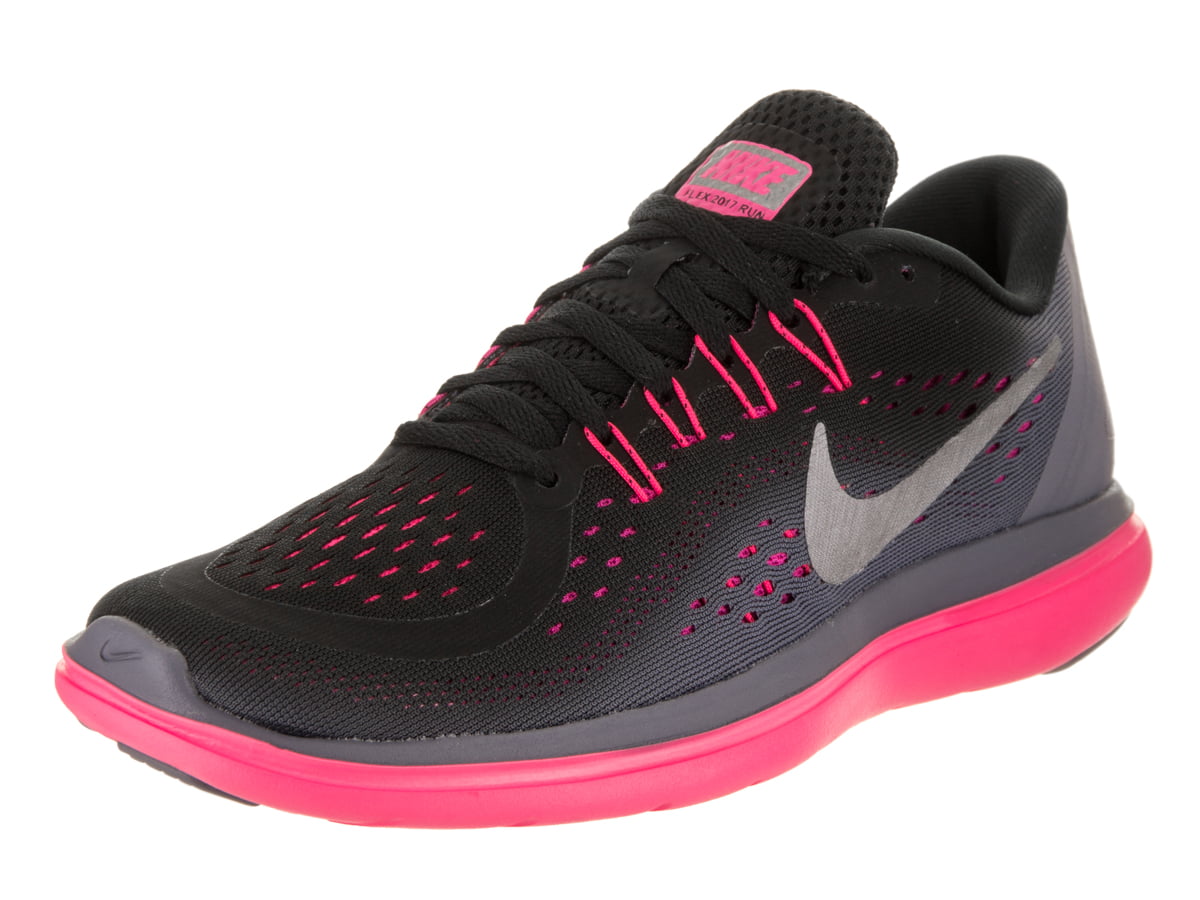 Nike - nike women's flex 2017 rn running shoe black/metallic cool grey ...