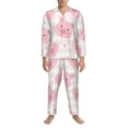 thumbnail image 3 of Salouo Cartoon Pig Print Button-Front Long Sleeve Pajama Set for Men, Soft 2Pjs Men's Long Sleeve Sleepwear-X-Large, 3 of 7