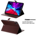 thumbnail image 4 of for iPad Pro 11 Case (2022 2021 2020 2018), iPad Air 5th 4th Generation 10.9 inch Case, Embossed Cat & Tree PU Leather Retro Shockproof Magnetic Clasp Wallet Card Slots Folio Kickstand Cover, Coffee, 4 of 6