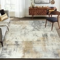 thumbnail image 4 of ReaLife Rugs Machine Washable Area Rug - Living Room Bedroom Bathroom Kitchen Entryway Office - Padded Low Pile Stain Resistant Premium - Modern Abstract Contemporary - Quinn - Beige 6' x 8', 4 of 5