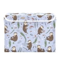 thumbnail image 7 of Yayeee Collapsible Cube Storage Bin with Lid Fabric Closet Decorative Basket with Handles, Purple Otters Pattern, 7 of 7