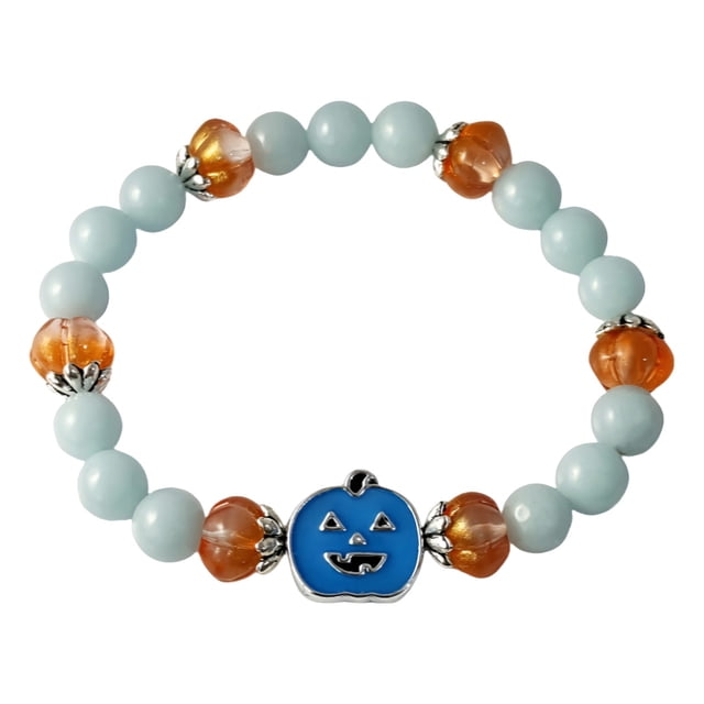 Luces de Halloween, joyería europea y para parejas de Halloween, nueva cadena de cuentas luminosas para fiestas navideñas, pulsera luminosa con cara de fantasma y calabaza, pulsera noctilucente de Hal