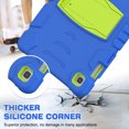 thumbnail image 4 of Shockproof Case for Samsung Galaxy Tab S6 10.5 2019 SM-T860/T865, Kids Friendly Heavy Duty Rugged Hybrid Protective Tablet Cover with Kickstand, Navy+Green, 4 of 8