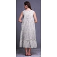 thumbnail image 2 of Bimba White2 Leaves Colorful Sleeveless Cotton Nightgowns For Women Printed Mid-Calf Length Sleepwear XX-Large, 2 of 6