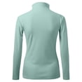 thumbnail image 5 of DuoJiaJ Long Sleeve Thermal Shirts For Women Crew Neck Fleece Lined Thermal Tank Tops Vest Winter Tops Thermal Underwear Slim Tops With Button Thermal Underwear Women Plus Size Warm Winter Green XL, 5 of 5