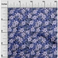 thumbnail image 2 of oneOone Polyester Spandex Blue Fabric Floral Retro Quilting Supplies Print Sewing Fabric By The Yard 56 Inch Wide, 2 of 5