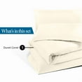 thumbnail image 7 of 600 Thread Count 100% Egyptian Cotton 1 Piece Duvet Cover with Zipper Closure & Corner Queen/Full 1 Pc Duvet Cover Color Ivory Solid, 7 of 7