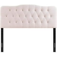 thumbnail image 3 of Ergode Annabel Queen Diamond Tufted Performance Velvet Headboard - Pink, 3 of 5