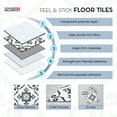 thumbnail image 4 of PowerSellerUSA Self-Stick Vinyl Modern Geometric Floor Tiles Ultra Durable 1.5mm Thick Tiles, 4-Pack/80 Square Ft., 12" x 12", Slate Scrolls, 4 of 8