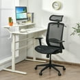 thumbnail image 3 of Gymax High Back Mesh Office Chair Swivel Executive Chair w/ Lumbar Support Black, 3 of 10