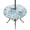 Turquoise White White, variant on Round Outdoor Tablecloth with Umbrella Hole and Zipper, Coastal Seahorse Tablecloth with Elastic Waterproof, Ocean Nautical Starfish Seashells Coral Patio Table Covers for 36" - 44" Pool Tables