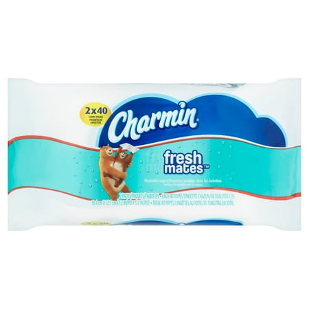 UPC 037000237563 product image for Charmin Freshmates Flushable Wipes, 40 sheets, Pack of 2 | upcitemdb.com