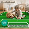 thumbnail image 4 of ODIKA 8'x10' Washable Area Rug Non-Shedding, Easy Care, Doormat Football Door Pitch Symmetrical Penalty Arc Layout Soccer for King Size Bedroom Under Bed, Master Suite, 4 of 7
