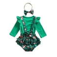 thumbnail image 2 of Kmbangi Baby Girls Clothes Set, Tops, Suspender Bloomers and Headdress, 2 of 9