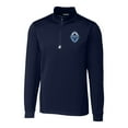 thumbnail image 2 of Men's-Cutter & Buck  Navy Vancouver Whitecaps FC Big & Tall Traverse Stretch Eco Quarter-Zip Top, 2 of 3