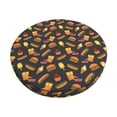 thumbnail image 1 of Balery Fast Food Fundas de asiento para taburete de bar redondo de tela de terciopelo ajustables que protegen de arañazos y manchas para sillas de 14 a 17 pulgadas.-12 inch, 1 of 7
