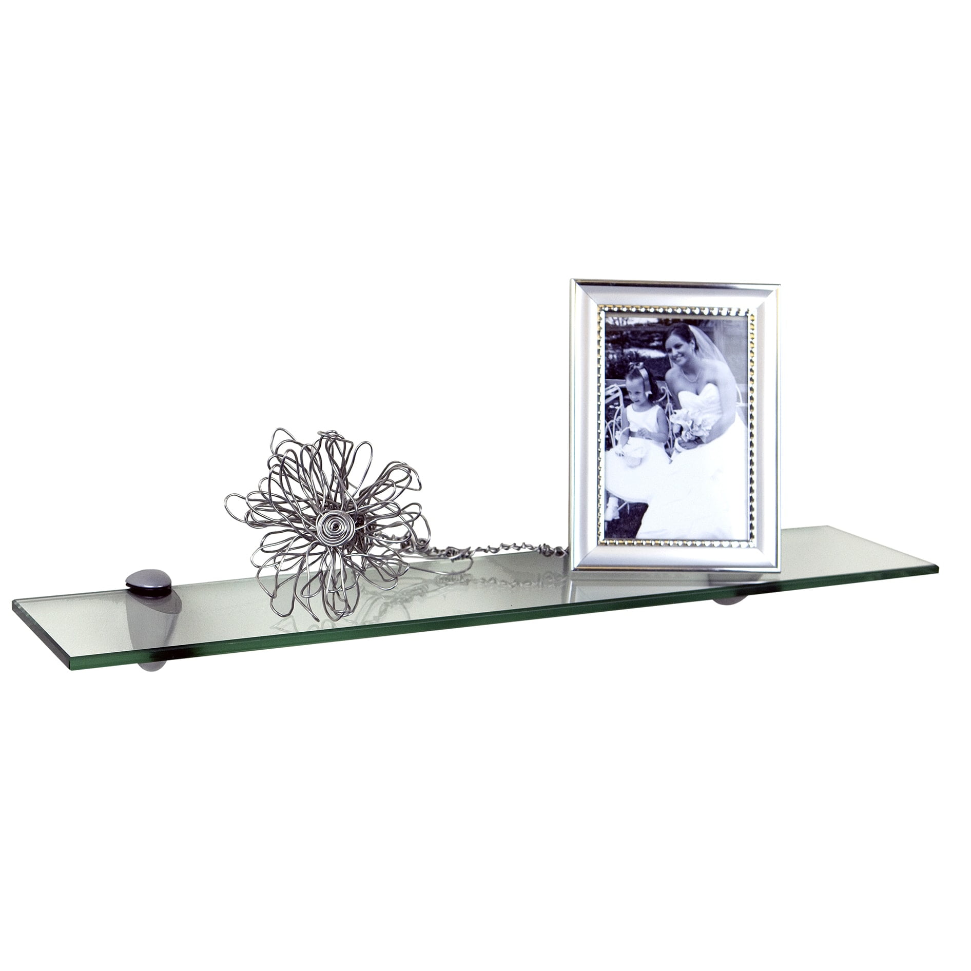 Wallscapes Clear Glass Shelf Kit 36-in L x 8-in D (1 Decorative Shelf) in  the Wall Mounted Shelving department at