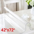 thumbnail image 3 of Multi-size Waterproof Tablecloth 1.5MM Thick Oilproof Clear Transparant Vinyl Plastic Table Cloth Protector Cover, 42x72in Rectangle, 3 of 9