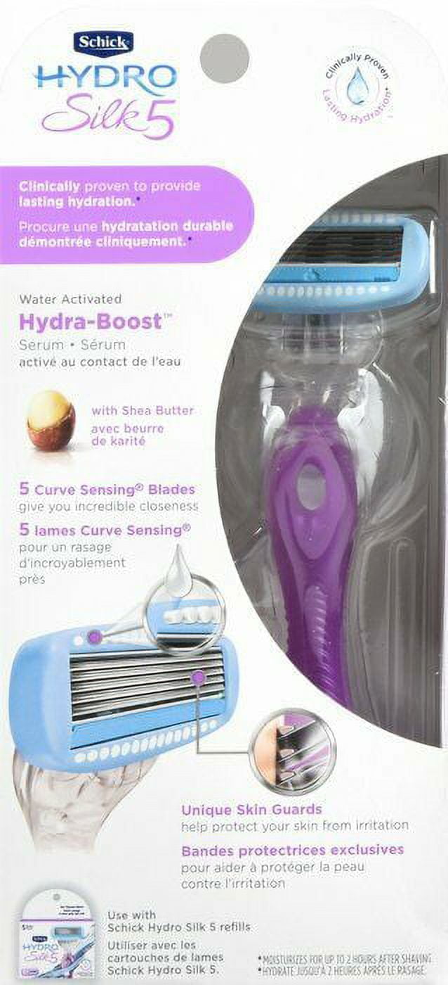Schick Women's Hydro Silk Moisture Care 5 Curve Sensing Razor, 1 ct, 12 Pack