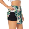 thumbnail image 2 of Haiem Flamingo Women's 2 in 1 Running Shorts - Lightweight Athletic Workout Gym Yoga Breathable Sports Shorts Liner with Phone Pockets-Medium, 2 of 9