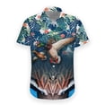 thumbnail image 3 of Camisas de playa de manga corta para hombre, camisa hawaiana con estampado 3D de zorro animal para hombre, camisetas casuales de verano con botones, ropa, 3 of 4
